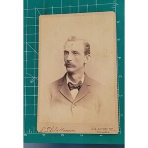 Antique Victorian Cabinet Card Dashing Man Found Photo